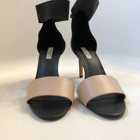 Vera Want two-tone zip-back ankle strap sandals - Picture 2 of 5
